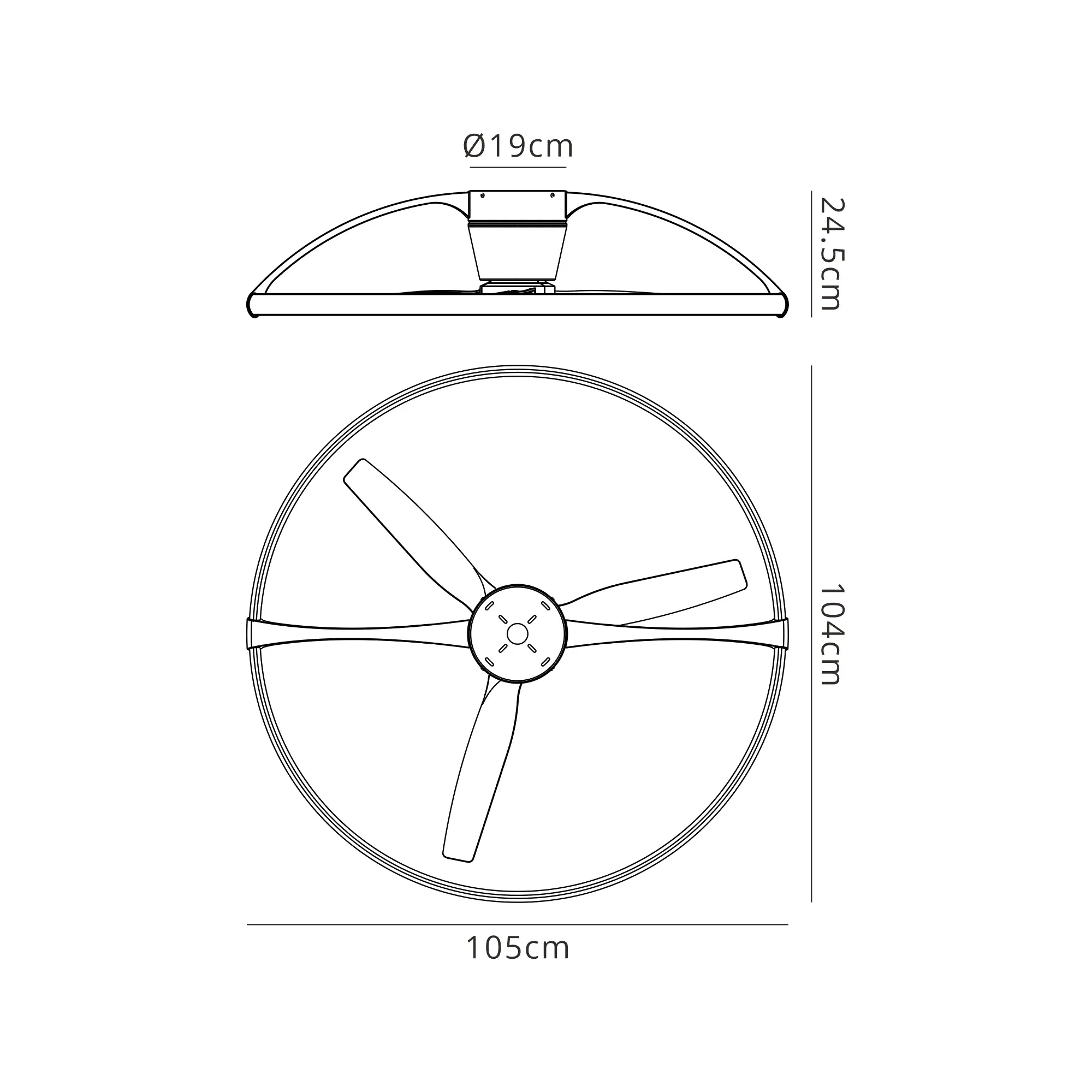 Nepal 75W LED Dimmable Ceiling Light & Fan, Remote / APP / Voice Controlled Silver M7533  Mantra Nepal